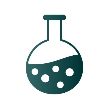 Beaker Glyph Gradyan Vektör Simgesi Tasarımı