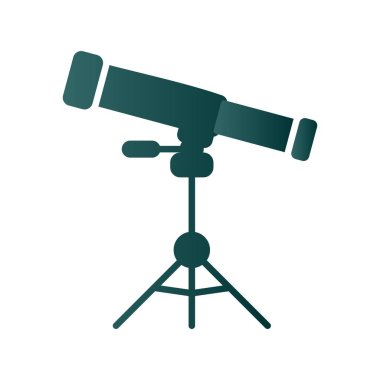 Teleskop Gradyan Vektör Simgesi Tasarımı