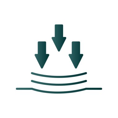 Basınç Gücü Glyph Gradyan Vektör Simgesi Tasarımı