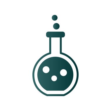 Beaker Glyph Gradyan Vektör Simgesi Tasarımı