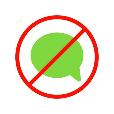 Konuşan Düz Vektör Simgesi Tasarımı Yok