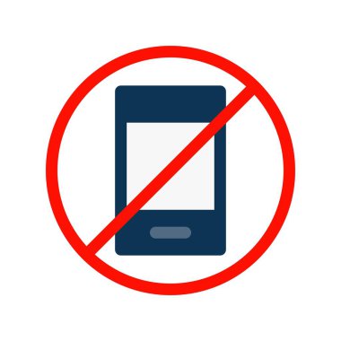 Telefon Düz Vektör Simgesi Tasarımı Yok