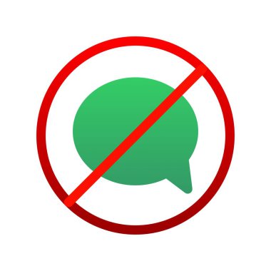 Konuşan Düz Gradyan Vektör Simgesi Tasarımı Yok