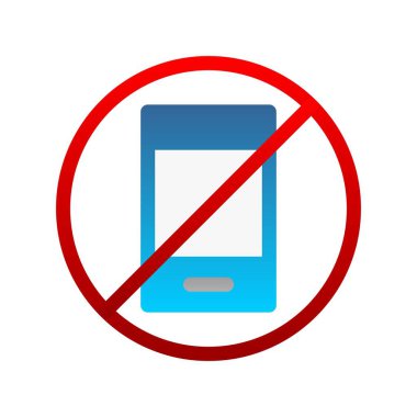 Telefon Düz Gradyan Vektör Simgesi Tasarımı Yok