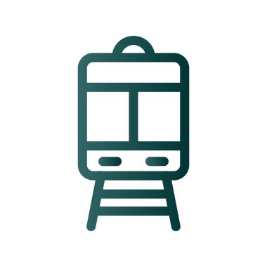 Tren Satırı Gradyan Vektör Simgesi Tasarımı