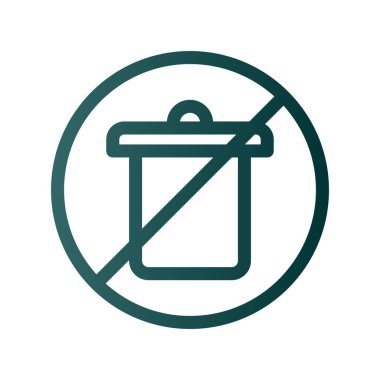 Çöp Satırı Gradyan Vektör Simgesi Tasarımı Yok