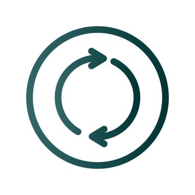 Roundabout Satırı Gradyan Vektör Simgesi Tasarımı