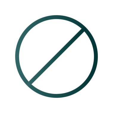 Yasaklama Satırı Gradyan Vektör Simgesi Tasarımı