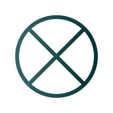  Yasaklama Satırı Gradyan Vektör Simgesi Tasarımı