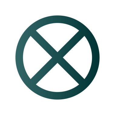 Yasak Kabartma Gradyan Vektör Simgesi Tasarımı