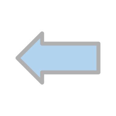 Sola Dön Işık Vektörü Simgesi Tasarımı