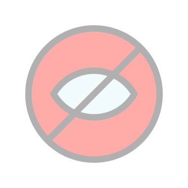 Gizlilik Satırı Işık Vektörü Simgesi Tasarımı Dolduruldu