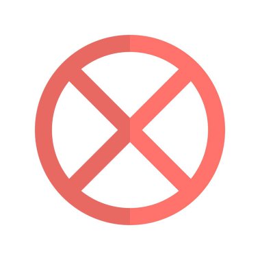 Yasaklama Düz Işık Vektörü Simgesi Tasarımı