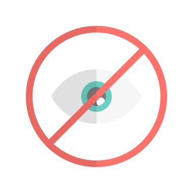 Gizlilik Düz Işık Vektörü Simgesi Tasarımı