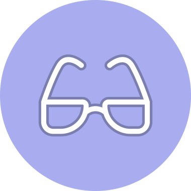 Gözlük Satırı Çemberi Vektör Simgesi Tasarımı