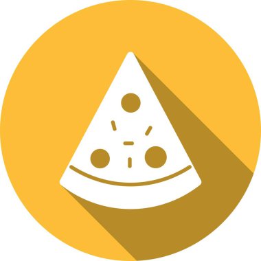 Pizza Kabartma Çemberi Vektör Simgesi Tasarımı