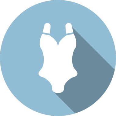 Yüzme Giysisi Kabartma Çemberi Vektör Simgesi Tasarımı