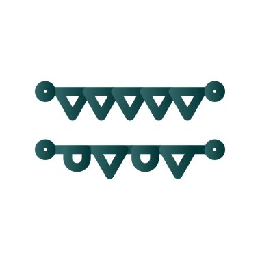 Kutlama Satırı Gradyan Vektör Simgesi Tasarımı