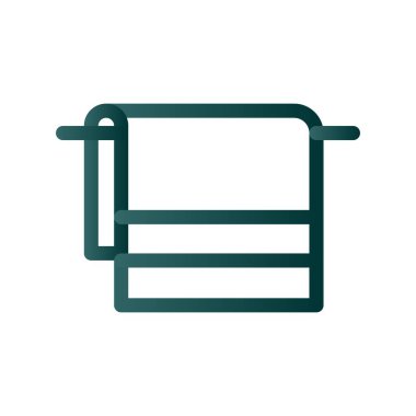 Havlu Çizgisi Gradyan Vektör Simgesi Tasarımı