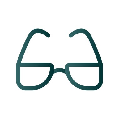 Gözlük Satırı Gradyan Vektör Simgesi Tasarımı