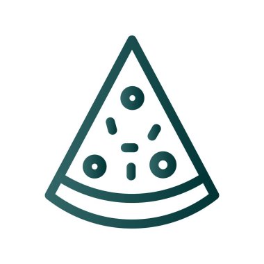 Pizza Satırı Gradyan Vektör Simgesi Tasarımı