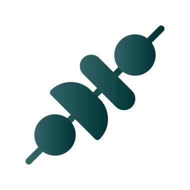 Barbekü Gradyan Vektör Simgesi Tasarımı