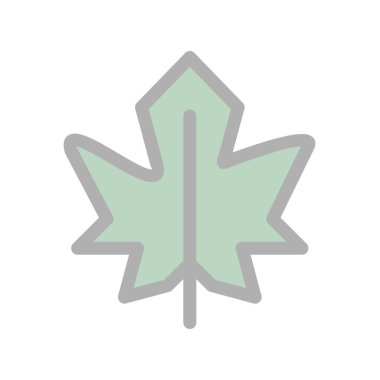 Yaprak Satırı Doldurulmuş Işık Vektörü Simgesi Tasarımı