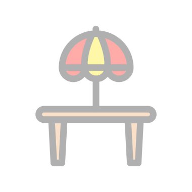  Tablo Satırı Dolu Işık Vektörü Simgesi Tasarımı