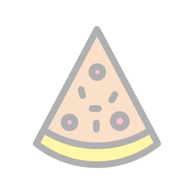 Pizza Satırı Işık Vektörü Simgesi Tasarımı