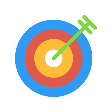 Hedef Düz Vektör Simgesi Tasarımı