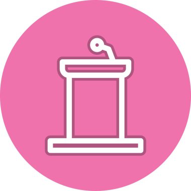 Podyum Satırı Çemberi Vektör Simgesi Tasarımı