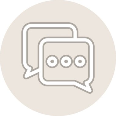 Sohbet Hattı Çemberi Vektör Simgesi Tasarımı