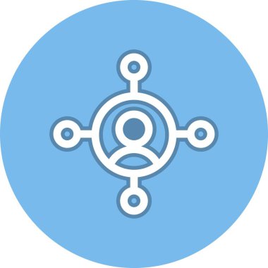 Ağ Satırı Çemberi Vektör Simgesi Tasarımı