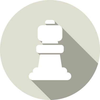 Satranç Kabartma Çemberi Vektör Simgesi Tasarımı