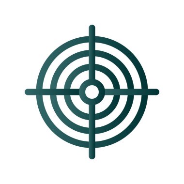 Hedef Satır Gradyan Vektör Simgesi Tasarımı