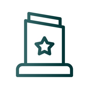 Ganimet Çizgisi Gradyan Vektör Simgesi Tasarımı