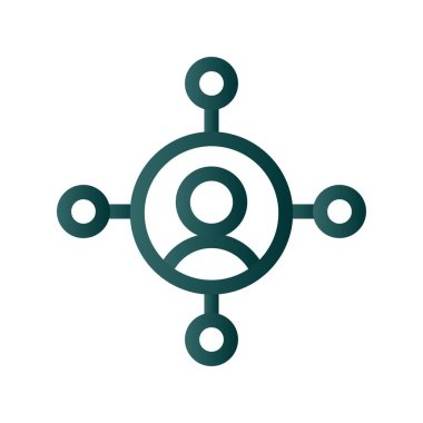 Ağ Satırı Gradyan Vektör Simgesi Tasarımı