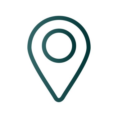 Konum Çizgisi Gradyan Vektör Simgesi Tasarımı