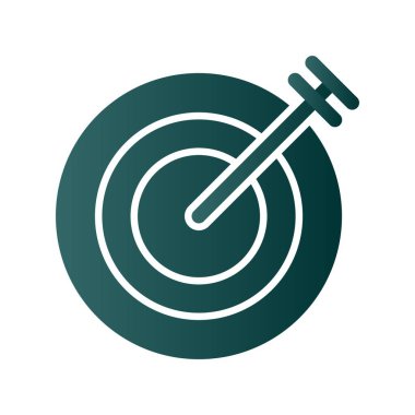 Hedef Glyph Gradyan Vektör Simgesi Tasarımı