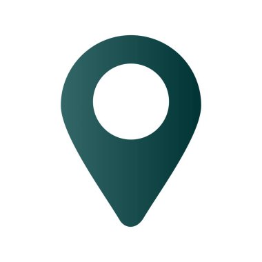 Konum Glyph Gradyan Vektör Simgesi Tasarımı