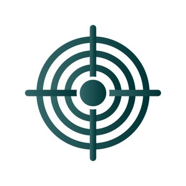 Hedef Glyph Gradyan Vektör Simgesi Tasarımı