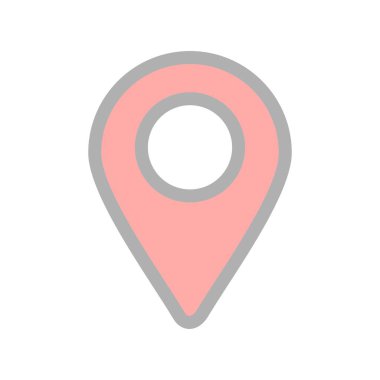 Konum Satırı Doldurulmuş Işık Vektörü Simgesi Tasarımı