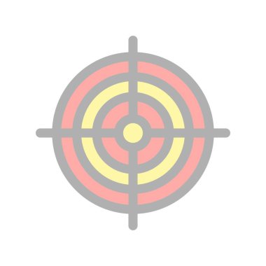 Hedef Satır Dolu Işık Vektörü Simgesi Tasarımı