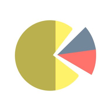 Pasta Çizelgesi Düz Işık Vektörü Simgesi Tasarımı