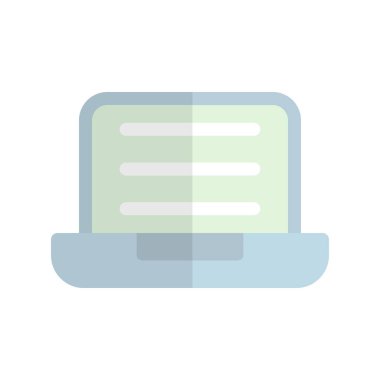  Dizüstü bilgisayar Düz Işık Vektörü Simgesi Tasarımı