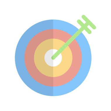 Hedef Düz Işık Vektörü Simgesi Tasarımı