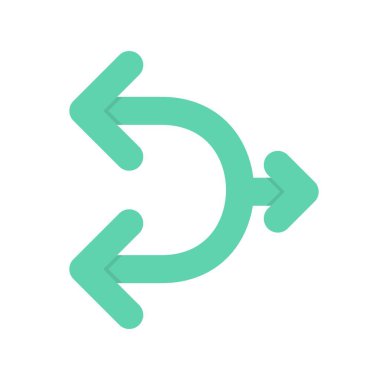 Yol Oku Düz Vektör Simgesi Tasarımı