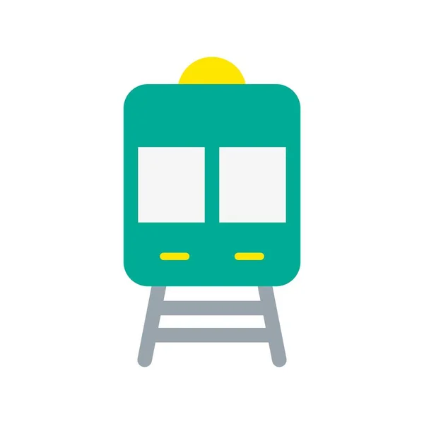 Trein Platte Vector Pictogram Desig — Stockvector