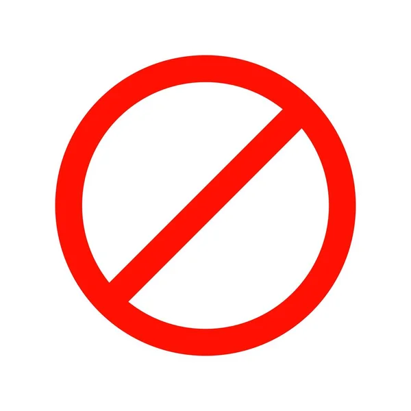 Prohibición Flat Vector Icon Desig — Vector de stock