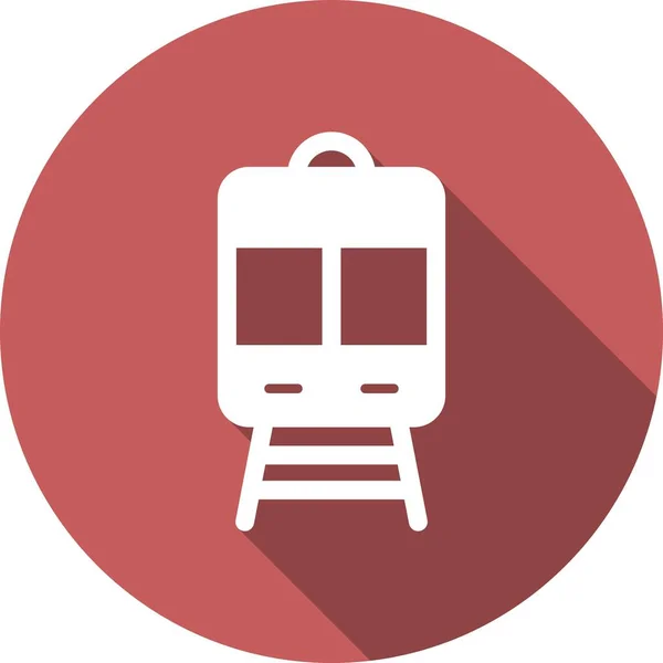 Train Glyph Circle Vector Icon Desig — Stock Vector